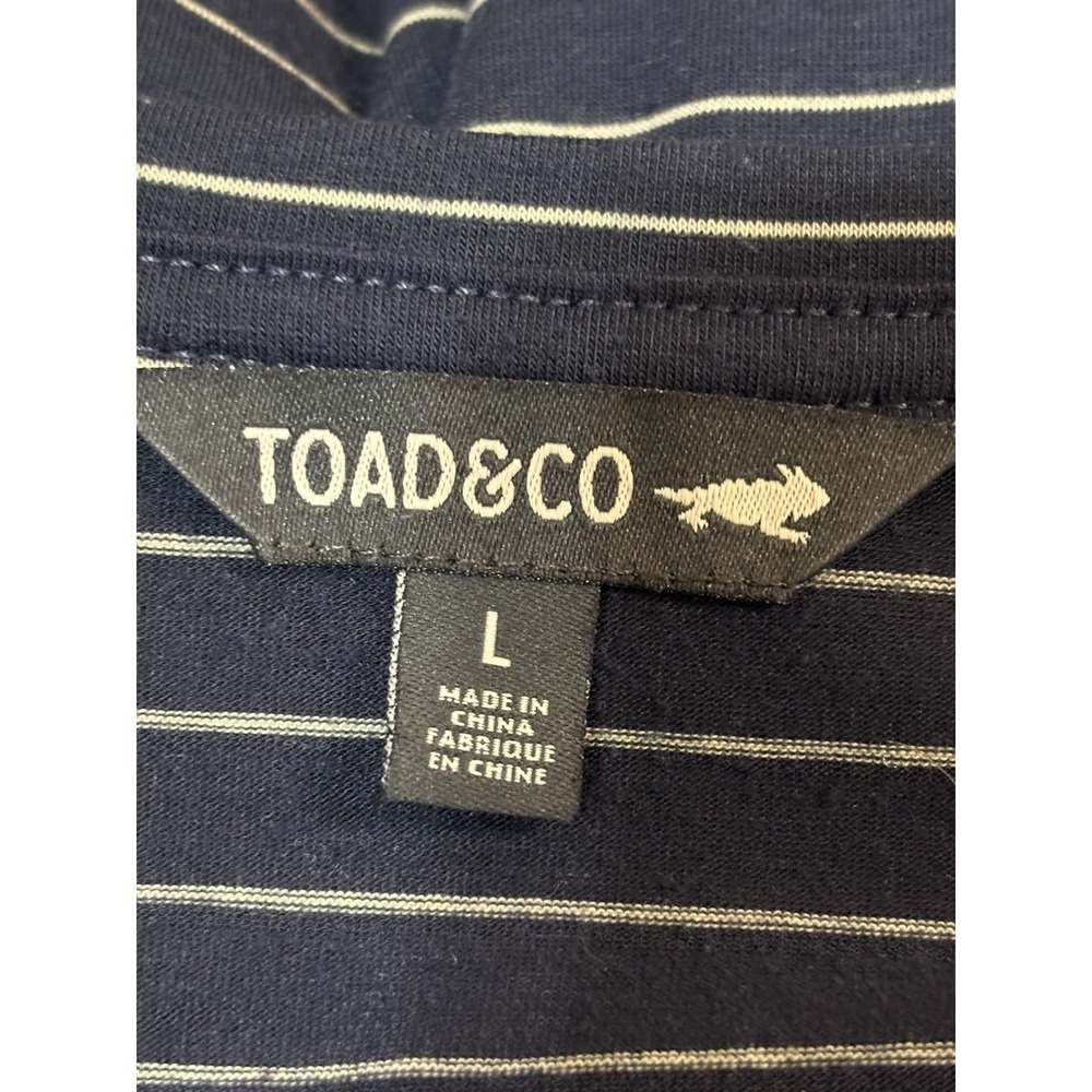 Toad & Co Swifty Pocket Tank Women's Large Sleeveless Striped Top - Picture 4 of 6